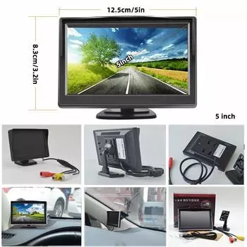 5-дюймовый экран AHD/CVBS IPS автомобильный монитор LCD HD дисплей для автомобиля 1080P/720P резервная камера заднего вида CCTV для домашнего видеонаблюдения