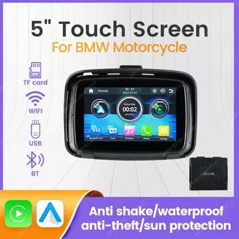 5-дюймовый портативный мотоциклетный GPS-навигатор для мотоцикла BMW, специальный беспроводной CarPlay Moto Android Auto GPS bt IPX7 Водонепроницаемый