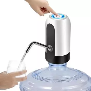 5-галлонный насос для бутылок с водой, USB перезаряжаемый, бесшумный, портативный, электрический, кувшин для питьевой воды, кухонный насос чёрный
