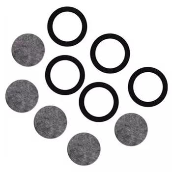 5 Gaskets & 5 Felt Filters For Carbide Cap Lamp Repair Rebuild Kit For Miners
