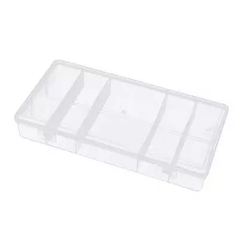 5 Grid Transparent With Cover Rectangle Vertical Eyelash Storage Box Box Organizer Tool Makeup S5M4 transparent-1pcs