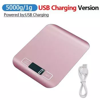 5 кг/10 кг Цифровые кухонные весы USB зарядка из нержавеющей стали электронные весы для дома ювелирные изделия еда закуски взвешивание выпечки инструменты
