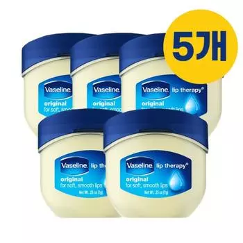 5 кусков) Vaseline Lip Therapy Minija Original 7 г бальзам для губ, 5 шт.