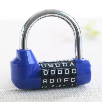 5 Letter Word Lock,5 Digit Combination Lock,Safety Padlock for School Gym Locker,Sports Locker,Fence,Toolbox,Case,Hasp Storage красный