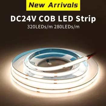 5 м/10 м/лот FCOB светодиодная лента высокой плотности гибкая COB DC24V RA90 синяя красная зеленая розовая 3000K 4000K 6000K светодиодная лента для украшения DC24V 5m