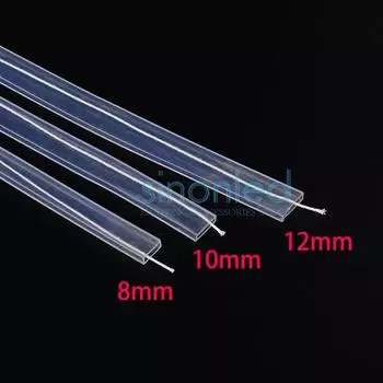 5 метров 8 мм 10 мм 12 мм силиконовая трубка с колпачками IP67 для SMD 5050 3528 3014 WS2801 WS2811 WS2812B водонепроницаемая светодиодная лента