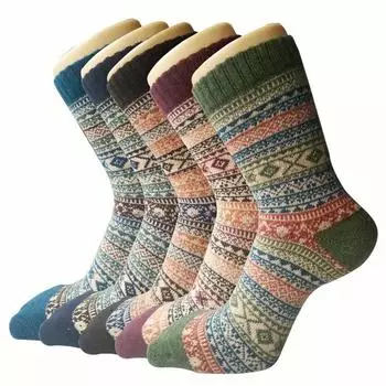 5 Pairs Men Autumn Winter Socks Suitable Both Men Women Warm Thick Soft Comfortable Sweat Absorbing Casual Mid Tube Socks One Size