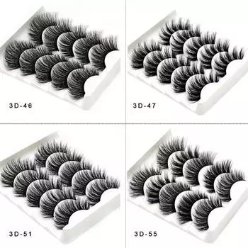 5 пар 3D ресниц Wispy Beauty Natural False Long Толстые накладные ресницы Макияж 3D-51