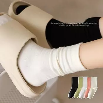 5 пар носков для детей среднего размера, однотонные чулки 5pair чёрный