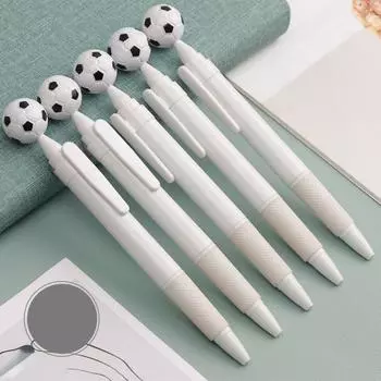 5 Pcs/Bag Creative Writing Pens Multi-use Ink Pens Party Gift Football Ballpoint Pen Note Taking