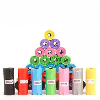 5 Pcs Dog Poop Bags Pet Poop Waste Bag Eco-Friendly Leak-Proof Dog Poop Bags Leak-Proof Dog Waste Bags for Outdoor Pet Supplies