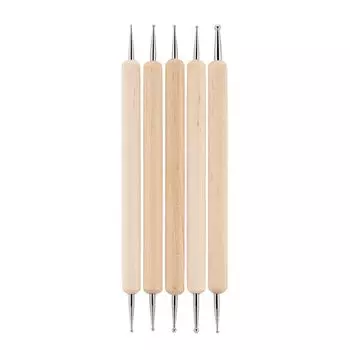 5 Pcs/Set Double Ends Manicure Tools Pulling Nail Art Pen Art Nails Brushes UV Painted Pen Nail Art Dotting Pen
