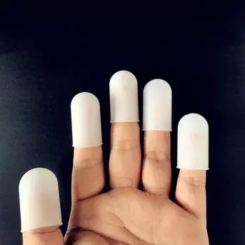 5 PCS set Silicone Finger Protector Thumbs Cover Fingertip Protector Knife Cutting Finger Anti-scald Protection Finger Cots