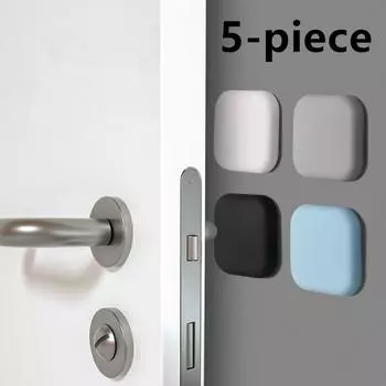 5 Pcs Silicone Stopper Door Mute Stickers Deurstopper Protection Porte Pad Door Stopper Silicon Rubber Hardware Bumper Wall Mat 5-piece set