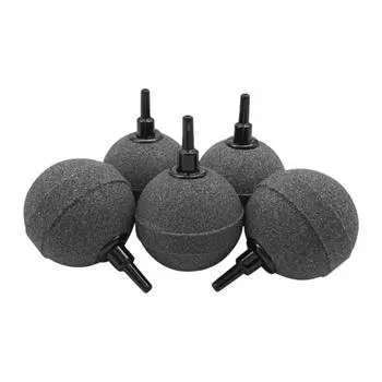 5 Pieces 50mm Aquarium Ball Air Diffuser Replacement Accessory for Dwc серый