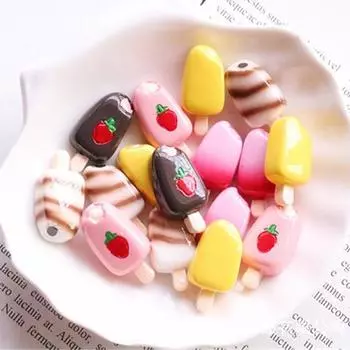 Миниатюрные реалистичные мороженки 5штук для кухни игрушечного домика