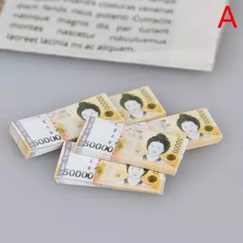 5 шт. 1:12 миниатюрных кукольных домиков, выигранных в виде имитации банкноты, аксессуары для декора своими руками