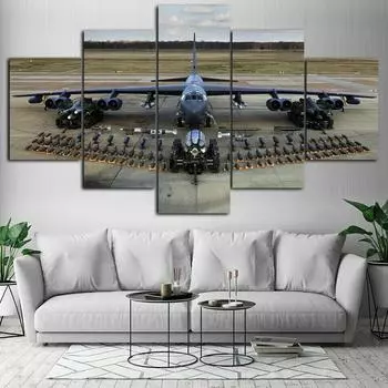 5 шт. Boeing B-52 Stratofortress бомбардировщик холст с принтом плакат настенный художественный декор 5 шт. картины домашний декор фотографии без рамки 20x35 20x45 20x55cm