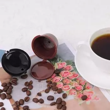 5 шт., капсульная чашка для кофе, удобные прочные многоразовые пищевые кофейные капсулы, фильтр для Dolce Gusto красный