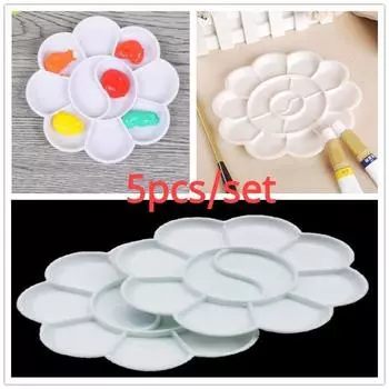 5 шт./компл. палитра Art Alternatives Paint Tray Artist Watercolor Plastic Palette Supply White Watercolor Palette Pigment Tray 5pcs/set