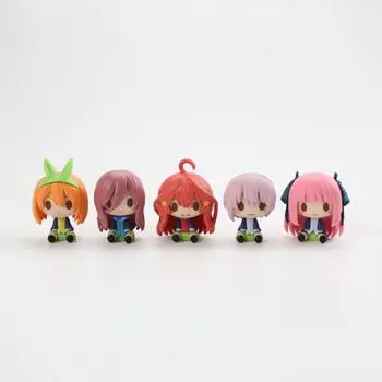 5 шт./компл. Quintessential Quintuplets 4-5 см мини-фигурка девушки аниме Kazuhana Nino Miku Nakano Shika May фигурки 5Pcs