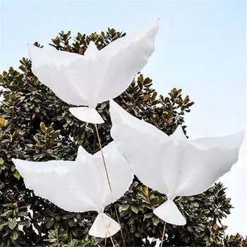 5 шт. Летающие белые голуби фольгированные гелиевые шары Peace Bird Pigeon надувной шар для свадьбы, дня рождения, вечеринки, украшения, фото реквизит белый