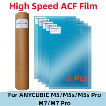 5 шт. пленки ACF 10,1 дюйма 278x190x0,3 мм для 3D-принтеров ANYCUBIC Photon Mono M5s M5 Pro M7 Pro M5 M7 УФ-полимерные пленки ACF 278x190x0.3mm