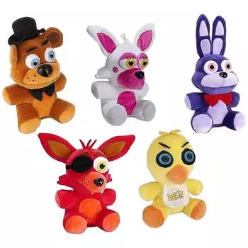 5 шт. плюшевая игрушка Five Nights At Freddy s для коллекционирования, плюшевая кукла для нарушения безопасности, подарки на Рождество и день рождения One Size