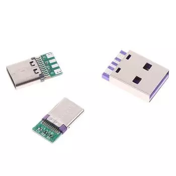 5 шт. разъем USB 3.1 типа C припой провода и кабель поддержка печатной платы as the picture
