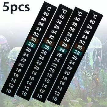 5 шт. термометр для аквариума, температурная наклейка, аксессуары для аквариума, цифровая двойная шкала, наклейка, высокое качество, прочный 5pcs