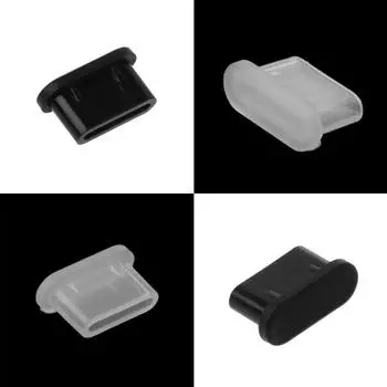 5 шт. Тип-C пылезащитная заглушка USB-порт для зарядки защитный силиконовый чехол для Samsung Huawei аксессуары для смартфонов чёрный