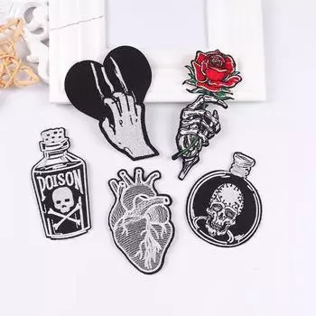 5 шт./упак. плавкая нашивка с вышивкой, утюговые заплатки для одежды, термоклеевые заплатки для курток, джинсов, рюкзак, гладильная заплатка для шитья