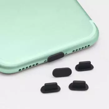 5 шт. зарядный порт Micro USB, защитные пылезащитные заглушки для iPhone чёрный