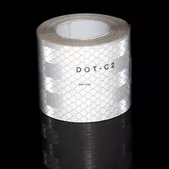 5 см*10 м Белая светоотражающая лента DOT-C2, клейкие наклейки для безопасности, водонепроницаемые светоотражатели для грузовиков, полосы для транспортных средств белый
