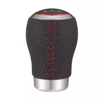 5 Speed Car Gear Shift Knob Manual Transmission Shift Lever Black & Red