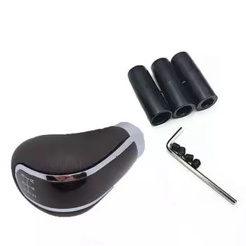 5 Speed PU Leather Manual Car Auto Gear Shift Knob Shifter Stick Universal Lever