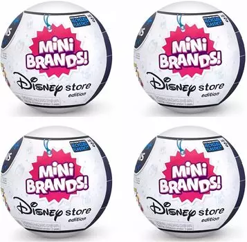 5 сюрпризов Мини-брендов Disney Store Limited Edition Series 1 Capsule Toy Collection (4 капсулы) белый
