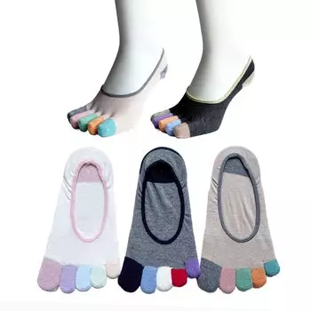 5 Toe Cover Foot 5 Toe Stylish Pump Ins — это до 3 пар носков с 5 пальцами, женские носки, хлопок, носки, женские, летние, милые, носки, (цвет