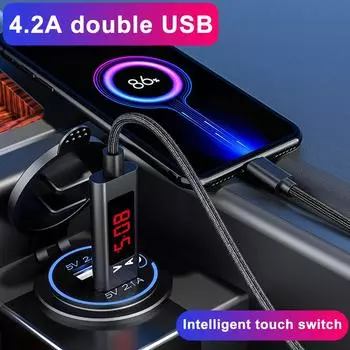 5 В 2,1 А 12 В двойной USB автомобильный зарядное устройство с панелью водонепроницаемый адаптер питания розетка для транспортного средства лодки грузовика мотоцикла