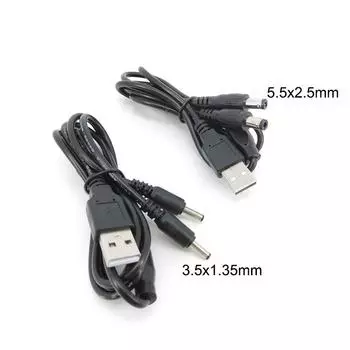 5 В USB A 2,0 штекер на 2-контактный штекер постоянного тока 3,5 мм x 1,35 мм 5,5 x 2,5 мм разветвитель Разъем Блок питания преобразователь зарядного устройства Шнур Кабель q1 3.5X1.35mm