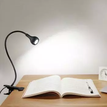 5 В USB настольная лампа с держателем-клипсой гибкие офисные аксессуары для стола спальня прикроватный светодиодный ночник лампа для чтения книг белый