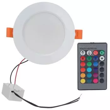 5 Вт 85 В?Встраиваемый потолочный светильник 265 В RGB RGBW с 21?Пульт дистанционного управления Keys для домашнего использования KTV