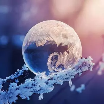 5D Алмазная картина Красивый ледяной пузырь Полная алмазная мозаика Живописная алмазная вышивка 20X30CM