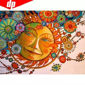 5d Алмазная картина Sun Diamond Мультфильм Алмазная вышивка Полные стразы Рождественские украшения 20X30CM