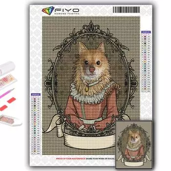 5D Diy Алмазная картина Антропоморфные милые животные Вышивка крестиком Полный Алмазная вышивка Мозаика Full Round 20X30CM