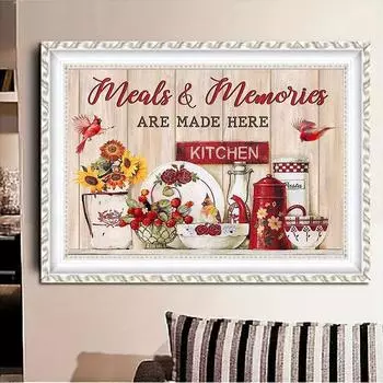 5D DIY Алмазная картина чашки Набор для вышивки крестом Мозаика Алмазная вышивка Полный круглый/квадратный дрель Украшение дома Round 30x40cm