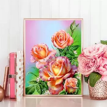 5d DIY Алмазная картина Цветок Полные наборы Алмазная мозаика Украшение дома Алмазная вышивка 20X30CM