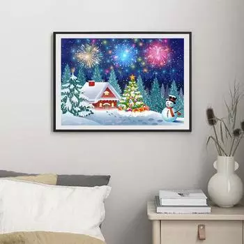 5D DIY Алмазная картина Фейерверк Набор для вышивки крестом Мозаика Алмазная вышивка Полный круглый квадратный дрель Украшение дома Round 30x40cm