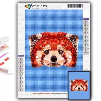 5D Diy Алмазная картина Геометрические животные Вышивка крестом Полная Алмазная вышивка Мозаика Full Round 20X30CM