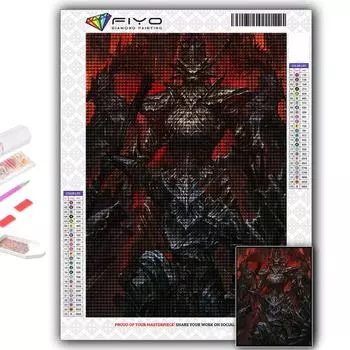 5D Diy Алмазная картина Игра Темные души Вышивка крестиком Полная алмазная вышивка Мозаика Full Round 20X30CM